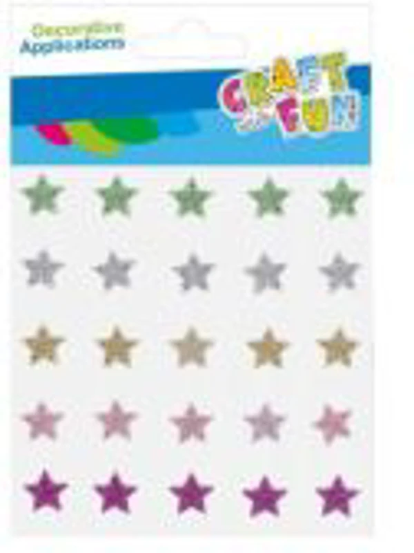 Accesorii creatie - stickere autoadezive - stelute diverse culori, set 25 buc, Craft with Fun 531850