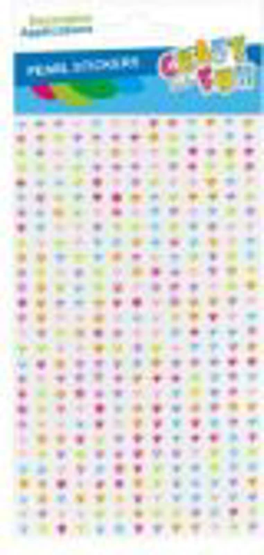 Accesorii creatie - stickere autoadezive - perle diverse culori, 4mm, set 364 buc, Craft with Fun 545874