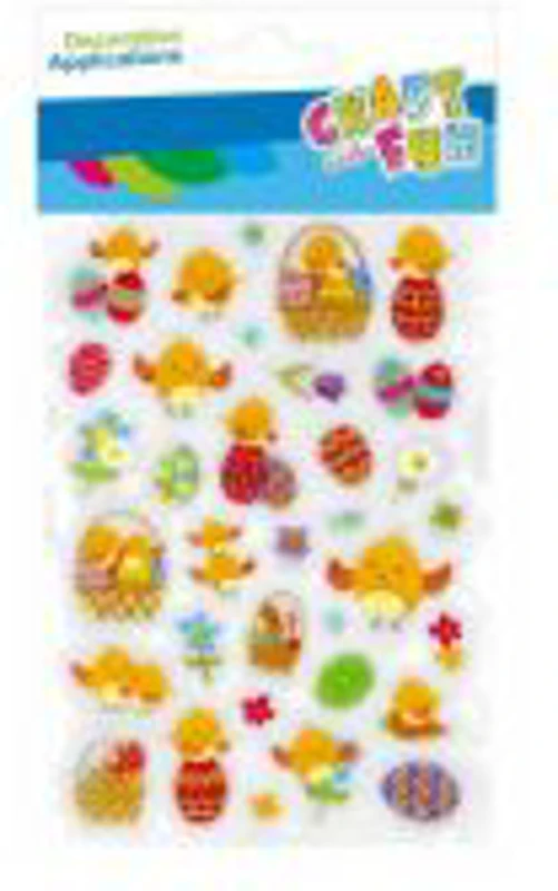 Accesorii creatie - stickere autoadezive - cos oua Paste, set 34 buc, Craft with Fun 531737