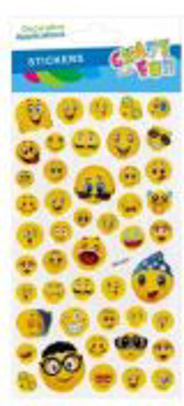 Accesorii creatie - stickere autoadezive - zambareti, 9x21 cm, Craft with Fun 567336