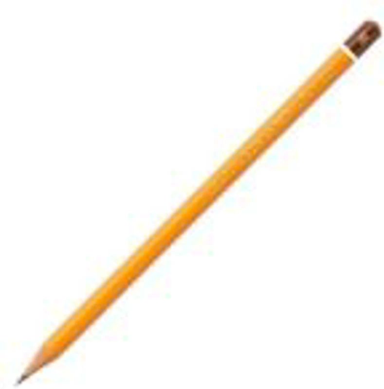 Creion grafit Koh-I-Noor Hardtmuth, Duritate: 2B, corp hexagonal galben, fara guma de sters, diverse tarii