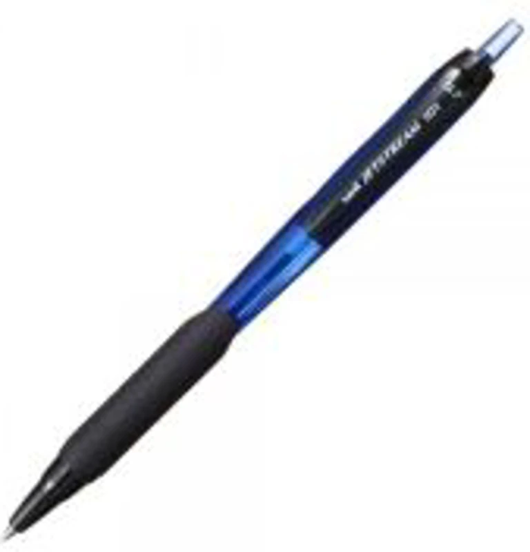 Pix Jetstream Uni-ball SXN-101, 0. 7mm, cu mecanism, corp in culoarea scrisului, grip cauciucat albastru