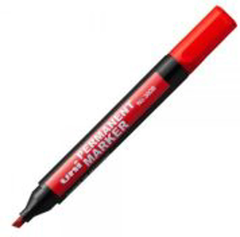 Marker permanent UNI 380B, varf tesit, 4. 0mm rosu