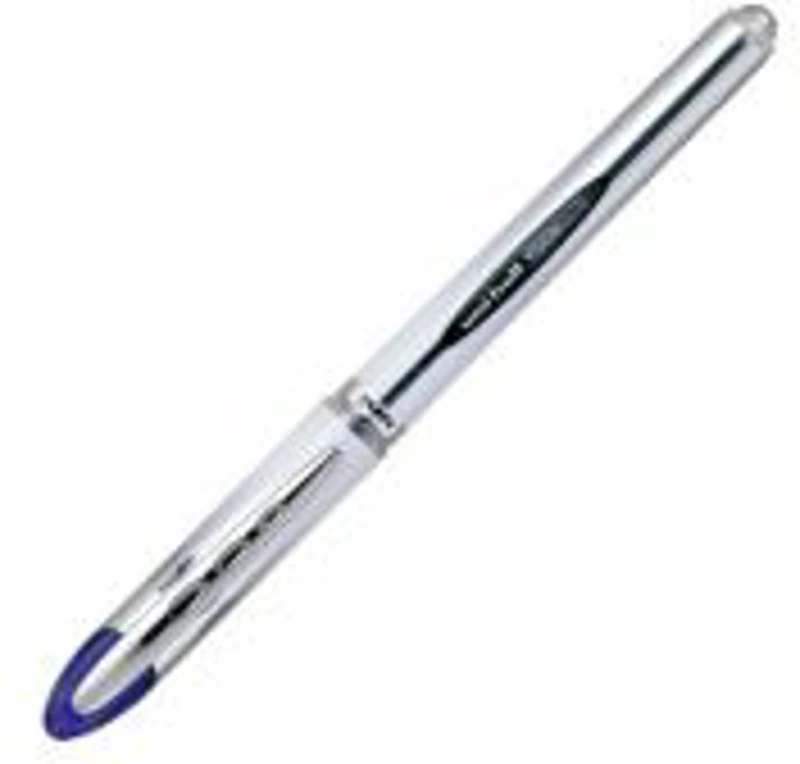 Roller Uni-ball Vision Elite UB-200, 0. 8mm, corp gri, detalii in culoarea scrisului albastru