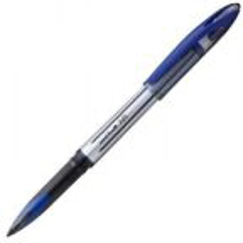 Roller Uni-ball AIR UBA-188L, 0. 7mm, corp argintiu, clips in culoarea scrisului albastru