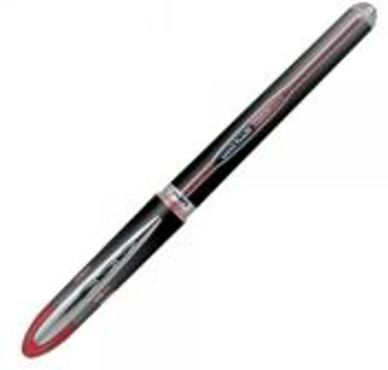 Roller Uni-ball Vision Elite UB-205, 0. 5mm, corp negru, detalii in culoarea scrisului rosu