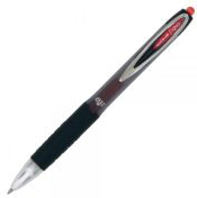 Pix cu gel Uni-ball Signo UMN-207, 0. 7mm, cu mecanism, corp semitransparent, grip cauciucat, scris rosu