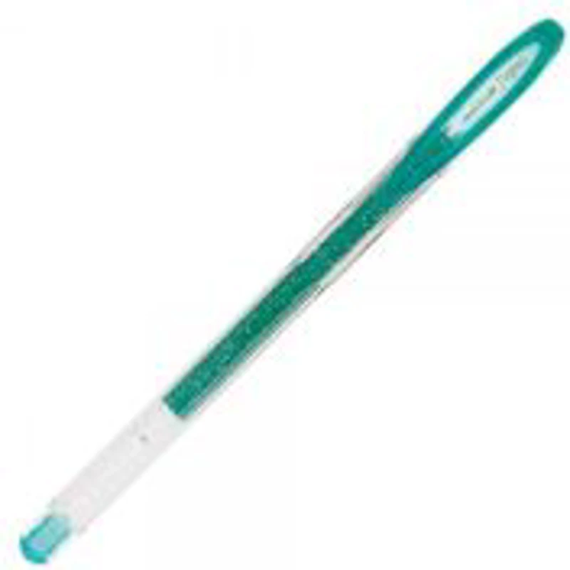 Pix cu gel Uni-ball Sparkling UM-120SP, 0. 7mm, cu capac, verde cu sclipici