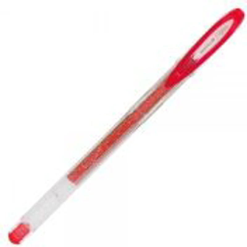 Pix cu gel Uni-ball Sparkling UM-120SP, 0. 7mm, cu capac, rosu cu sclipici