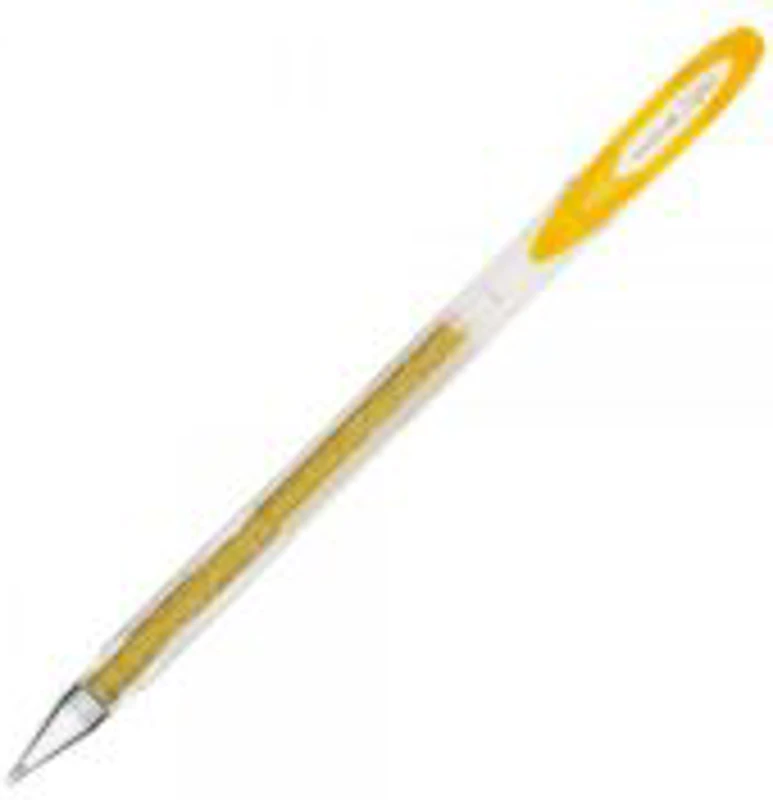 Pix cu gel Uni-ball Sparkling UM-120SP, 0. 7mm, cu capac, auriu cu sclipici