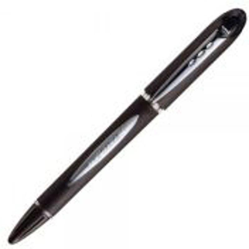 Pix Jetstream Uni-ball SX-210, 1. 0mm, cu capac, corp negru, detalii in culoarea scrisului negru