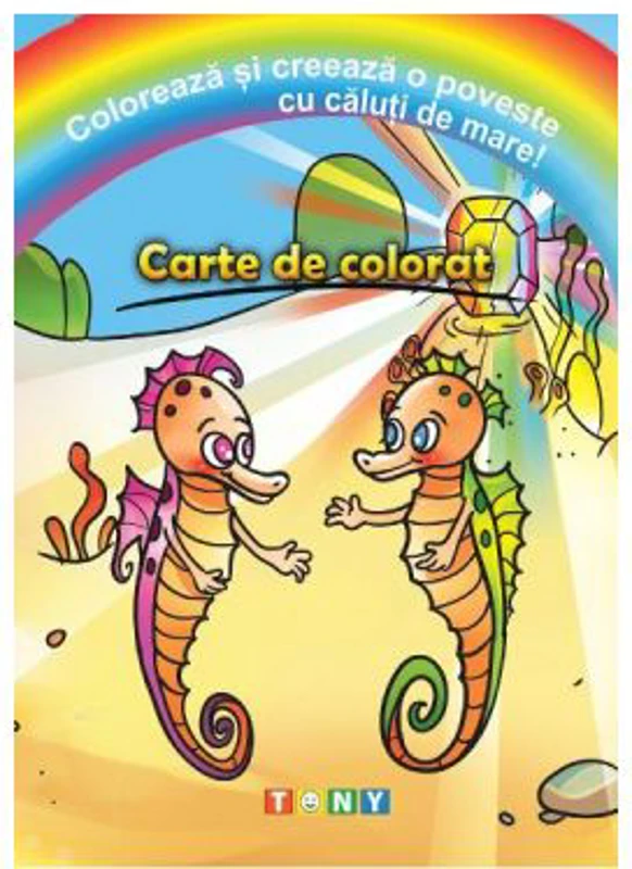 Coloreaza si creeaza o poveste cu caluti de mare!