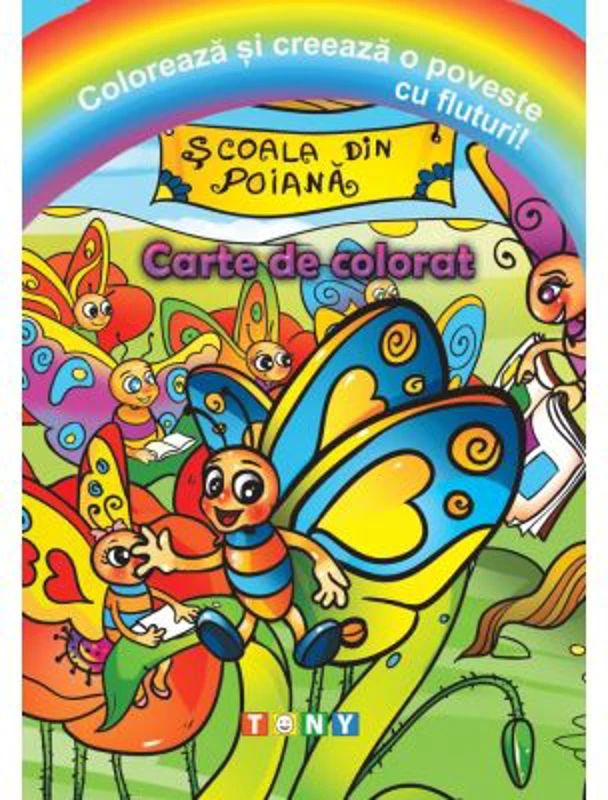 Coloreaza si creeaza o poveste cu fluturi!