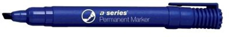 Marker permanent A-series, varf retezat 2-5 mm, albastru