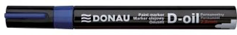 Marker permanent cu vopsea Donau, varf rotund, 2. 8 mm, albastru
