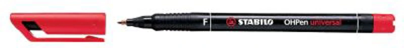 Marker permanent Stabilo Universal OHP 842, corp plastic, varf rotund, 0. 7 mm, rosu