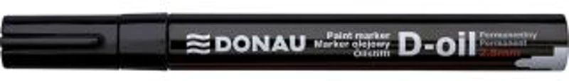 Marker permanent cu vopsea Donau, varf rotund, 2. 8 mm, negru