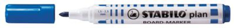 Marker pentru tabla Stabilo Plan 64, varf rotund, 2. 5-3. 5mm, albastru