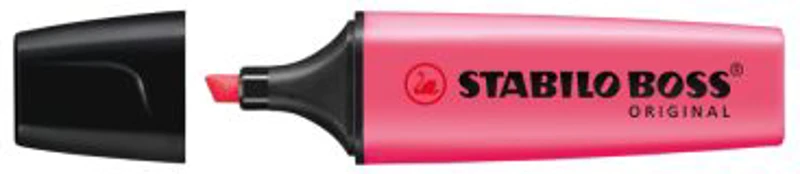 Textmarker Stabilo Boss, varf 2-5 mm, rosu