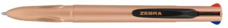Pix cu mecanism Zebra 4 Colour Smooth, corp plastic, varf 1 mm, scriere 4 culori, albastru, negru, rosu, verde
