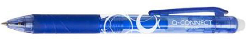 Roller cu rescriere Q-Connect Erasable, 0. 7 mm, albastru
