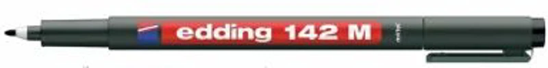 Marker permanent Edding OHP, 142M, corp plastic, varf rotund, 1 mm, negru
