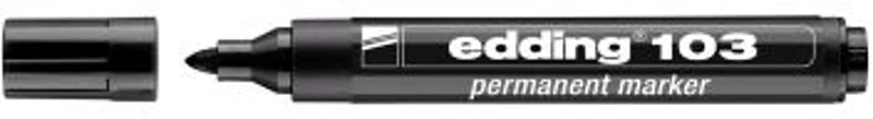 Marker Edding 103 permanent, varf rotund 1. 5-3mm, negru