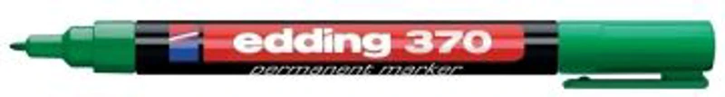 Marker permanent Edding 370, corp plastic, varf rotund, 1 mm, verde