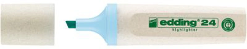 Textmarker Edding Ecoline 24, corp din plastic reciclat, varf tesit, 2-5 mm, albastru pastel