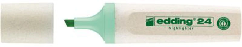 Textmarker Edding Ecoline 24, corp din plastic reciclat, varf tesit, 2-5 mm, verde pastel