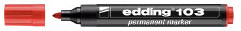 Marker Edding 103 permanent, varf rotund 1. 5-3mm, rosu