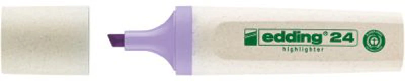 Textmarker Edding Ecoline 24, corp din plastic reciclat, varf tesit, 2-5 mm, violet pastel