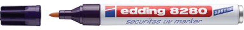 Marker permanent Edding UV 8280, varf rotund, 1. 5-3 mm, alb