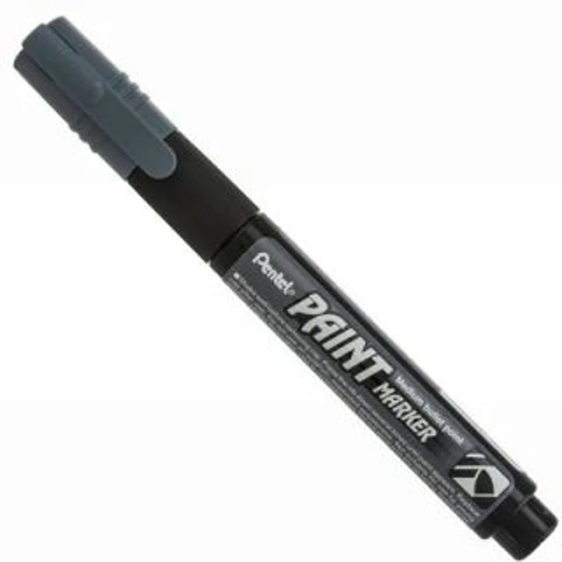 Marker permanent Pentel Paint Marker MMP20, 4 mm cu vopsea gri