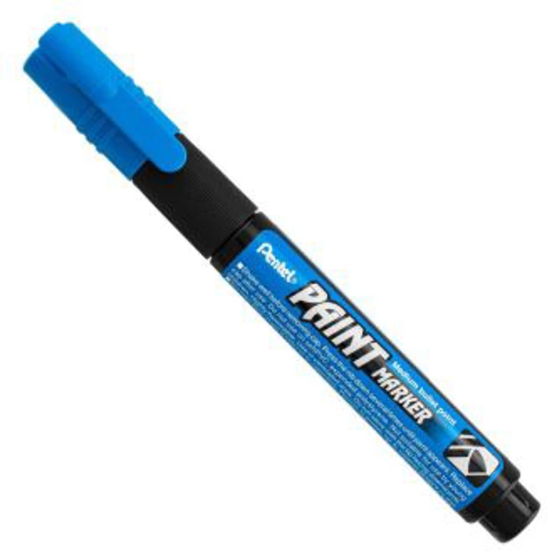 Marker permanent Pentel Paint Marker MMP20, 4 mm cu vopsea albastru