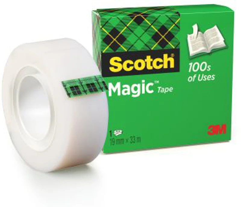 Banda adeziva invizibila mata 3M Scotch® Magic™, 19 mm x 33 m, 1 rola/ pachet