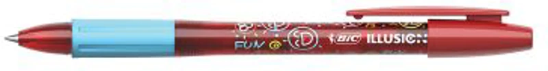 Roller cu gel BIC Gelocity Illusion, fara mecanism, 0. 7mm, rosu