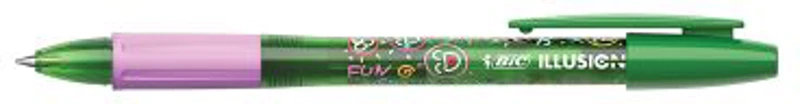 Roller cu gel BIC Gelocity Illusion, fara mecanism, 0. 7mm, verde