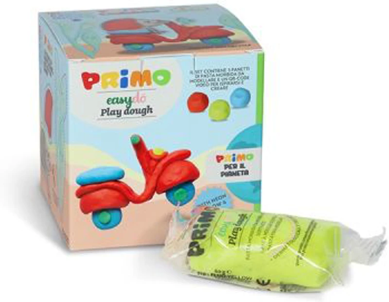 Cub creativ Morocolor Primo Cubido plastilina, 3 culori a 60 g, design masina