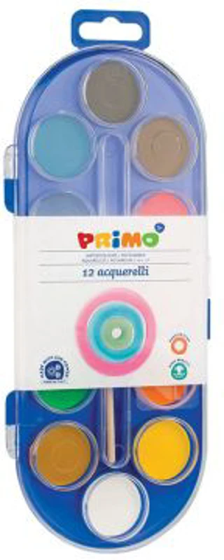 Acuarele Morocolor Primo, diametru pastila 30 mm, 12 culori/cutie