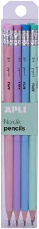 Set 12 creioane Apli Nordik, grafit HB, cu radiera