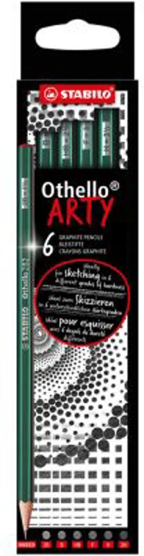 Set creioane grafit Stabilo Arty, 6 bucati/blister, 2B, B, HB, F, H, 2H