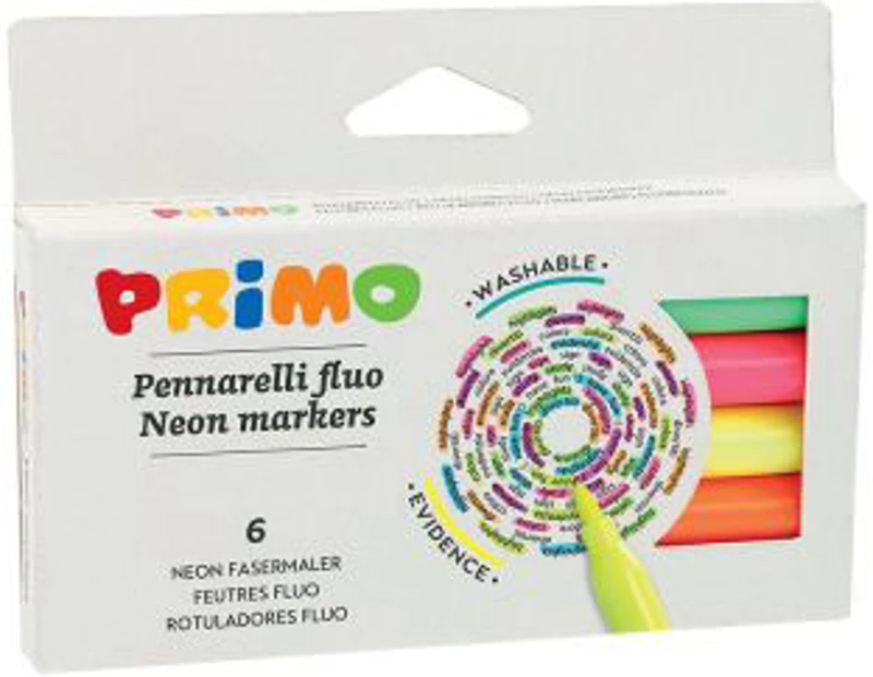 Markere neon Morocolor Primo, 6 culori