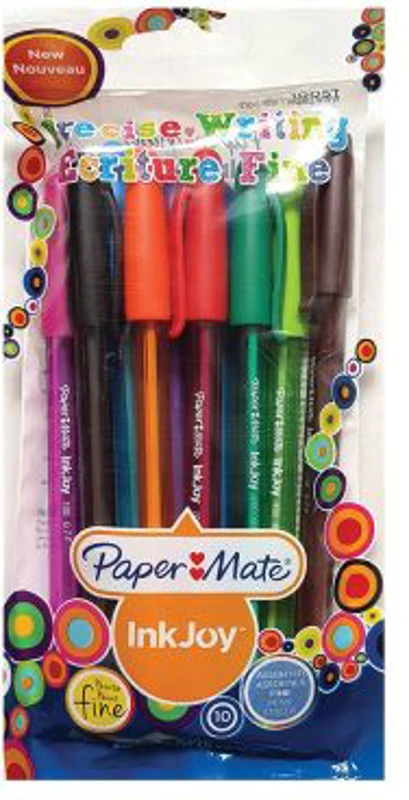 Pix fara mecanism Papermate Inkjoy 100C, plastic, 10 culori/set