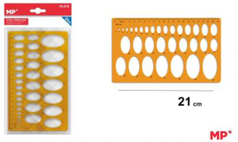 Sablon plastic Main Paper, 21 cm, figuri geometrice, blister
