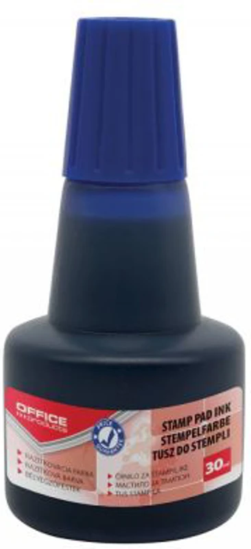 Tus pentru stampila automata/de cauciuc fara ulei Office Products. 30 ml, albastru