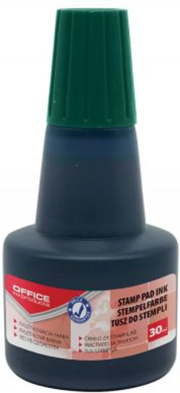 Tus pentru stampila automata/de cauciuc fara ulei Office Products. 30 ml, verde