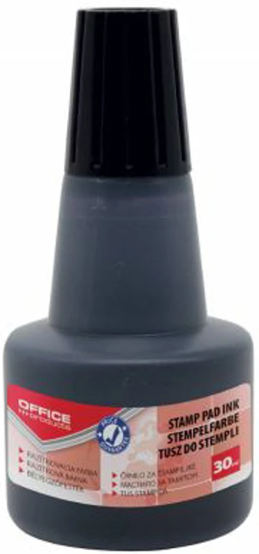 Tus pentru stampila automata/de cauciuc fara ulei Office Products. 30 ml, negru