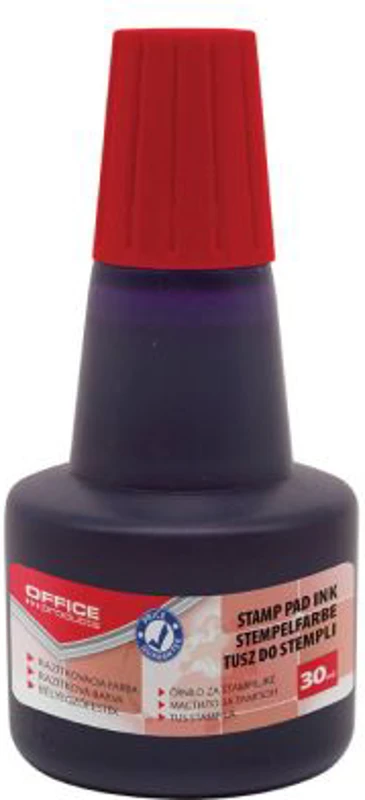 Tus pentru stampila automata/de cauciuc fara ulei Office Products. 30 ml, rosu