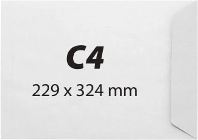Plic C4, 229 x 324, offset alb, gumat, 80 g, 25 bucati/set